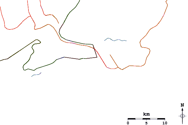 Roads and rivers around Embare