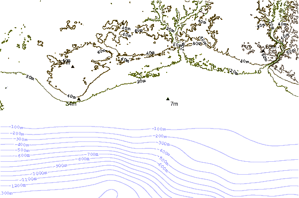 Shoreline around Embassy Beach