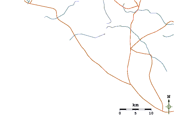 Roads and rivers around Engabao