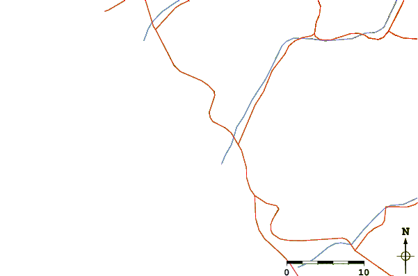 Roads and rivers around Ensenada
