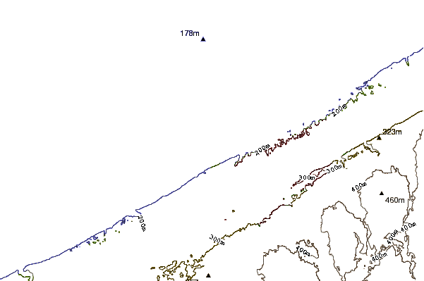 Shoreline around Erie
