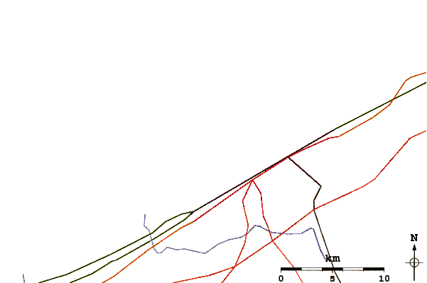 Roads and rivers around Erie