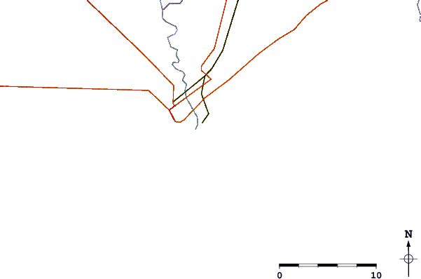 Roads and rivers around Escollera Necochea