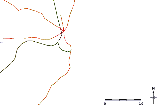Roads and rivers around Escollera Sur (Mar del Plata)