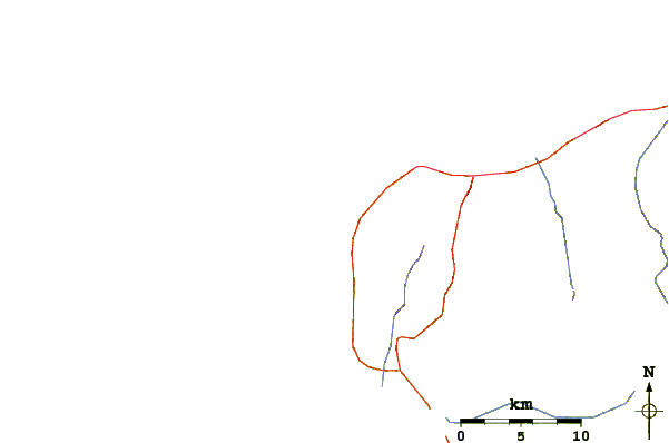 Roads and rivers around Estero del Plátano