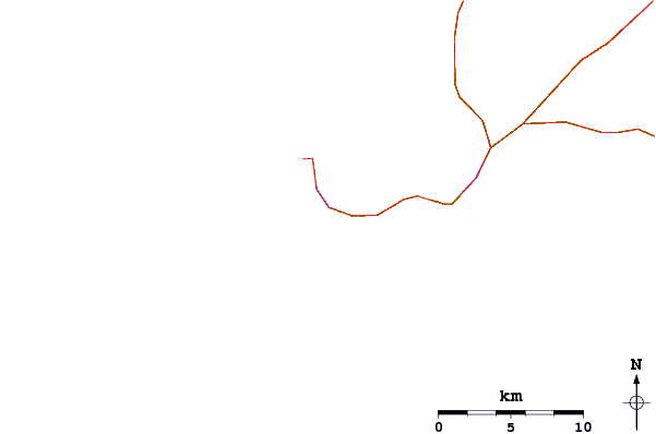 Roads and rivers around Ethel Wreck