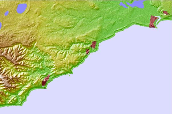 Surf spots located close to Eva
