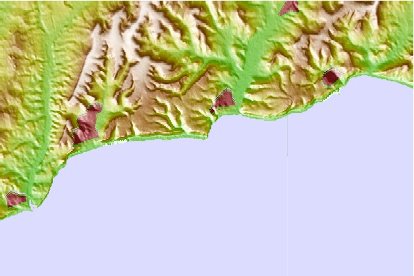Surf breaks located close to Exmouth, Sidmouth