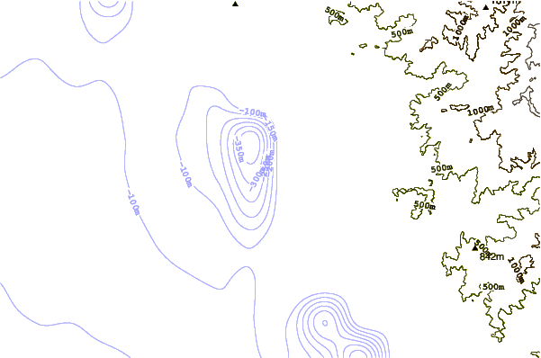 Shoreline around Explosivos