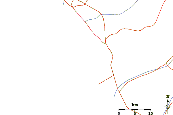 Roads and rivers around Explosivos