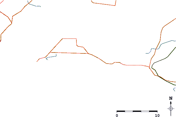 Roads and rivers around Express Point