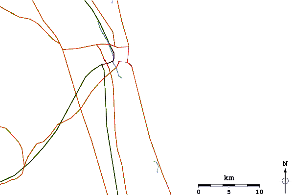 Roads and rivers around FA's