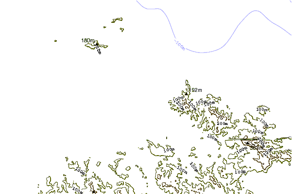Shoreline around Fairway Reef