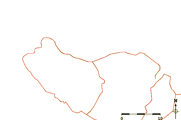 Roads and rivers around Faja da Areia