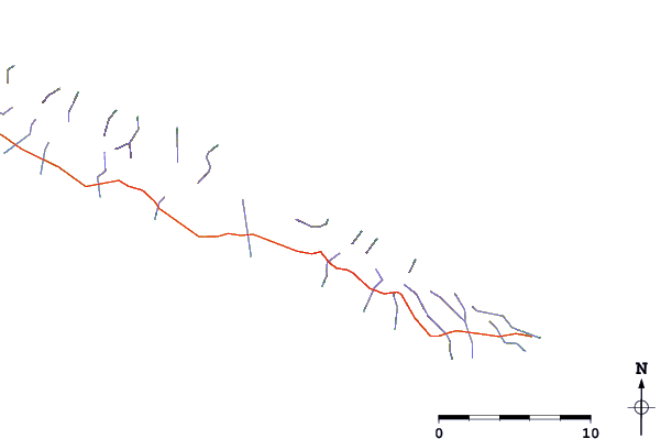 Roads and rivers around San Jorge - Faja dos Cubres