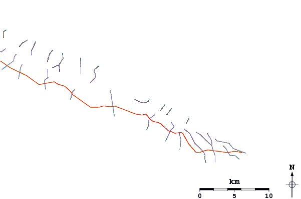 Roads and rivers around Faja dos Cubres