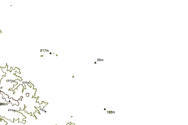 Shoreline around Fano Sassonia
