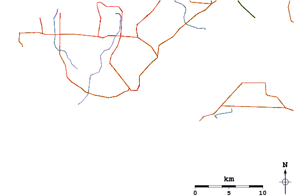 Roads and rivers around Farm