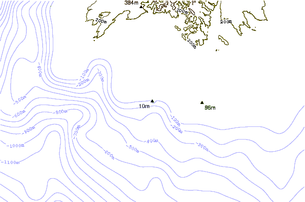 Shoreline around Fast Lefts