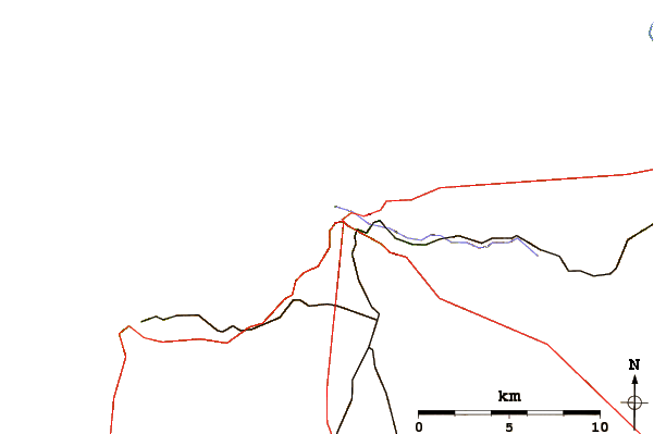 Roads and rivers around Fecamp