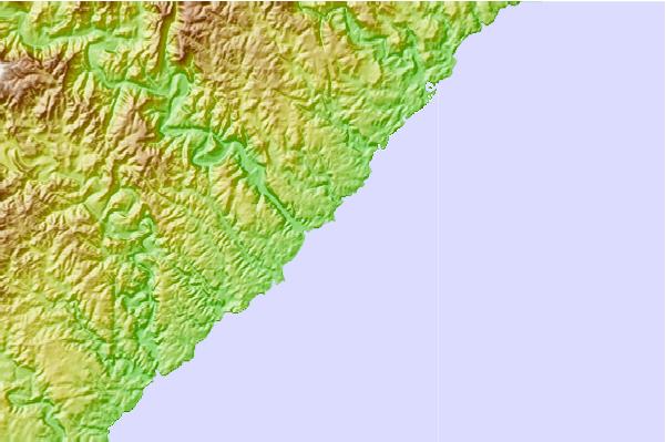 Surf spots located close to Feldskoen and Mazeppa Bays