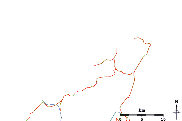 Roads and rivers around Fergusons Beach