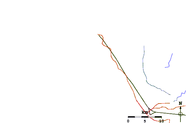 Roads and rivers around Ferme aux Crocos
