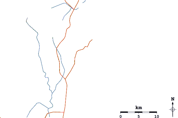 Roads and rivers around Ferrugem