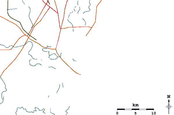Roads and rivers around 5th and 7th Streets