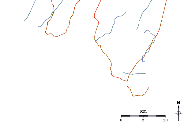 Roads and rivers around Figari