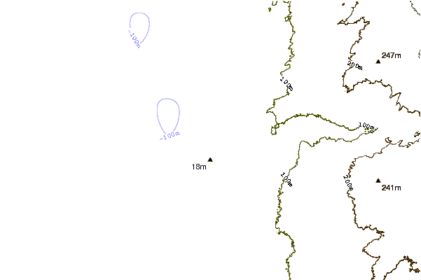 Shoreline around Fiji