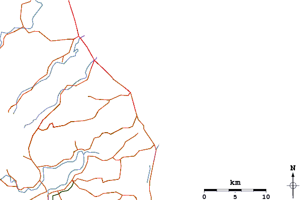 Roads and rivers around Fingal Point and Beach