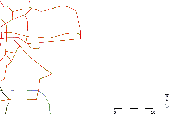 Roads and rivers around 1st Street Jetty