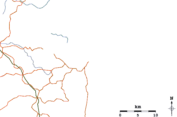 Roads and rivers around First Point