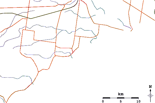 Roads and rivers around Fishermans Beach