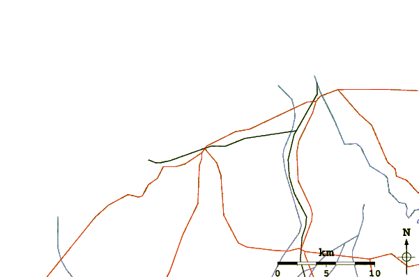 Roads and rivers around Fitzroy Beach