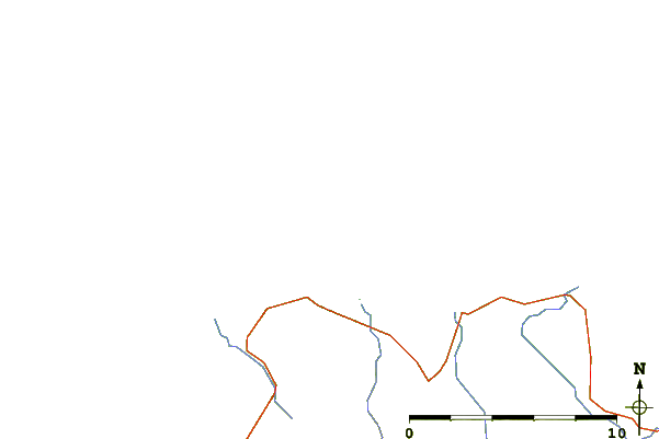 Roads and rivers around Five Finger Strand