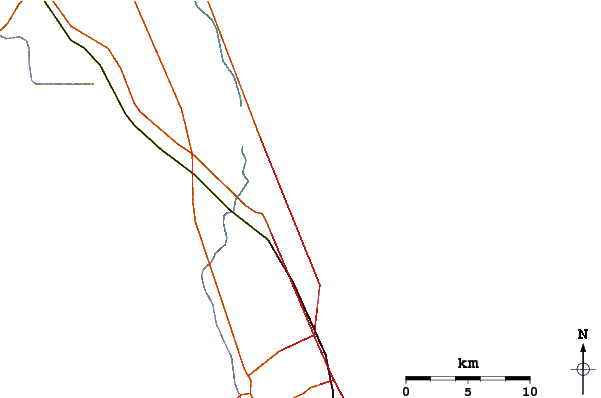 Roads and rivers around Flagler Pier