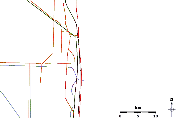 Roads and rivers around Flagpoles