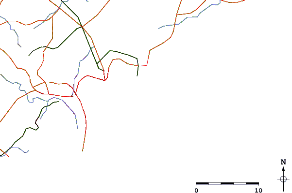 Roads and rivers around Flat Rock