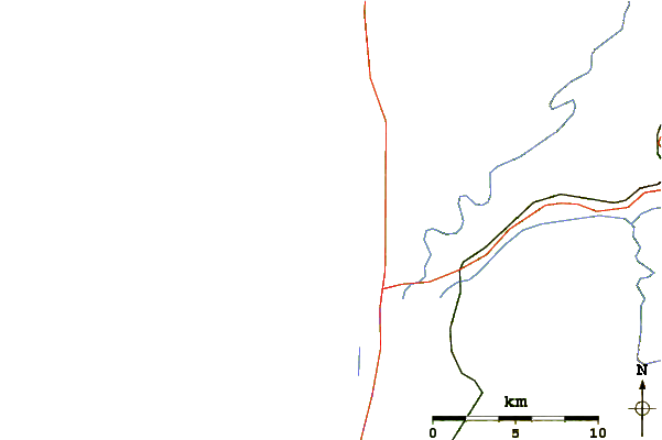 Roads and rivers around Florence-North Jetty