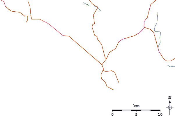 Roads and rivers around Florencia Bay