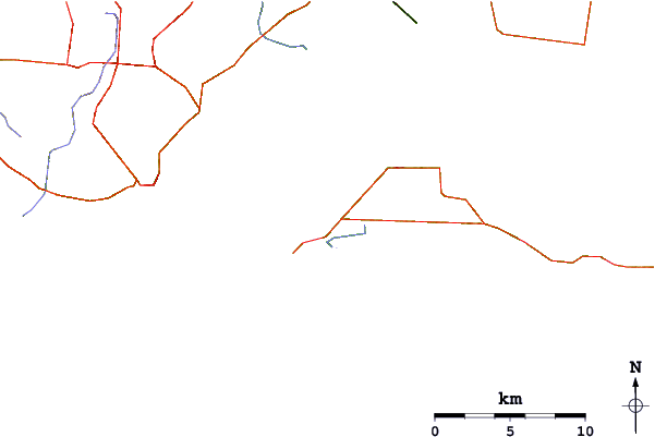Roads and rivers around Flynns Reef