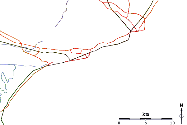Roads and rivers around Folkestone