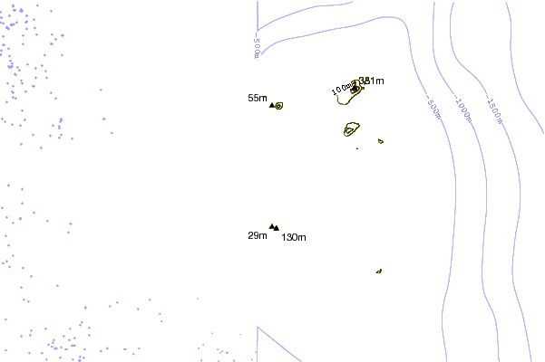 Shoreline around Fontana