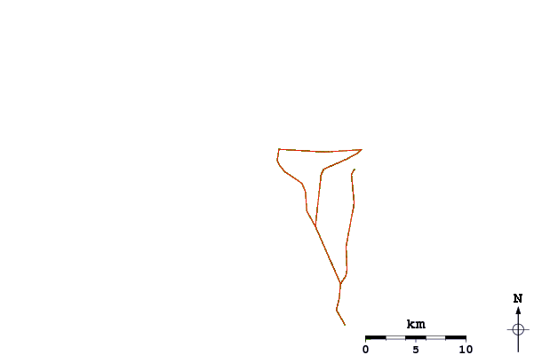 Roads and rivers around Fontana