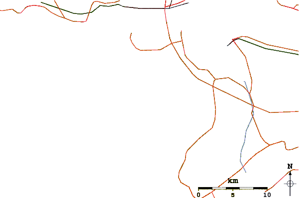 Roads and rivers around Fonte da Telha