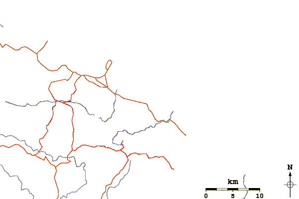Roads and rivers around Forok Point