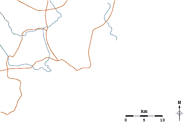 Roads and rivers around Fort Dauphin