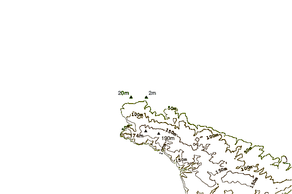 Shoreline around Fort de St Germain Des Vaux